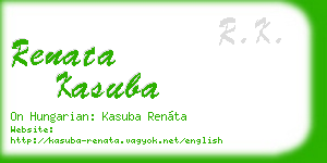renata kasuba business card