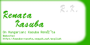 renata kasuba business card